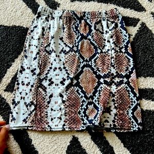Snake print skirt